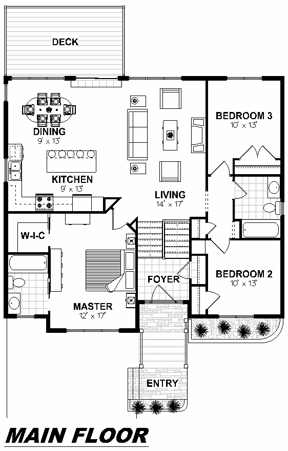 Plan 1008 Main Floor